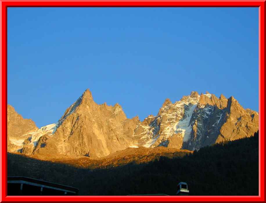 Sunset in Chamonix